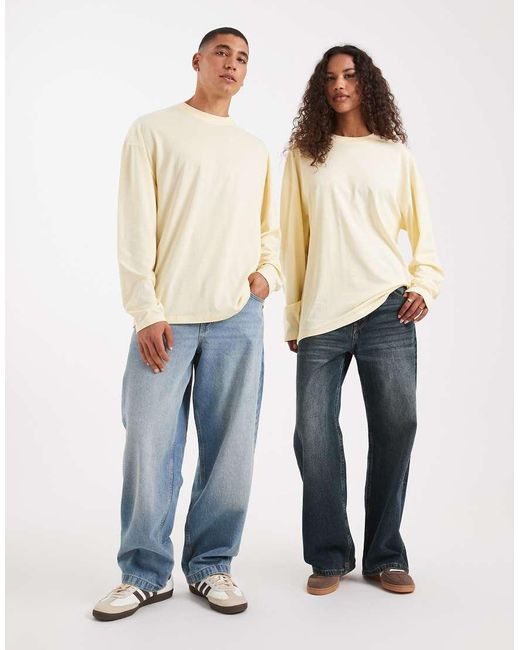 Collusion Natural Unisex Long Sleeve T-shirt