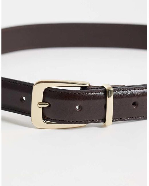 Mango White Classic Belt