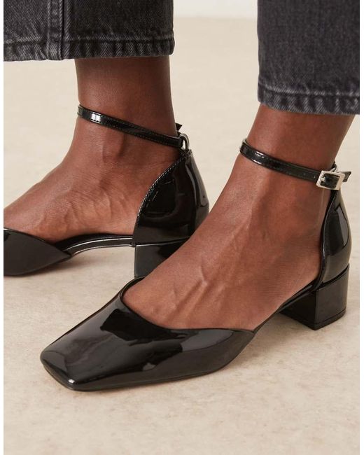 ASOS Natural Sweet Mid Block Heel Shoes
