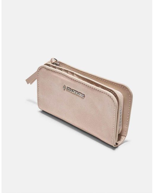 Stradivarius Natural Wallet With Zip
