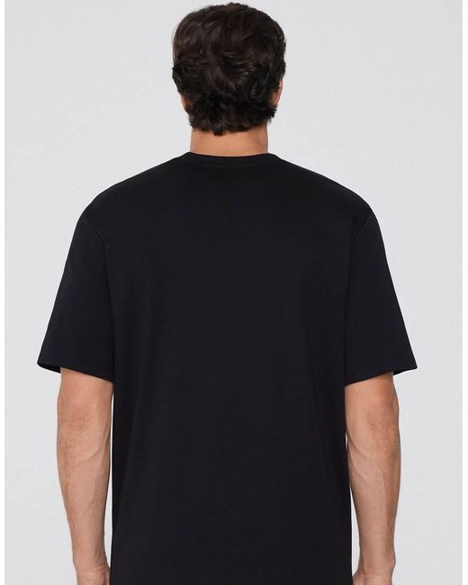 Tezenis Black 100% Heavy Cotton Round Neck T-Shirt for men