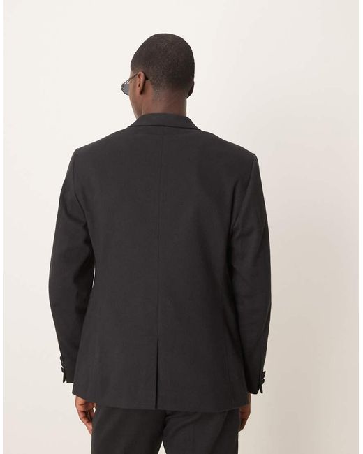 ASOS Black Slim Tuxedo Suit Jacket for men