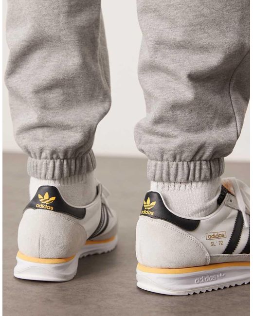 Joggers Gris Jaspeado Básicos De Corte Tapered De ASOS de hombre de color Natural