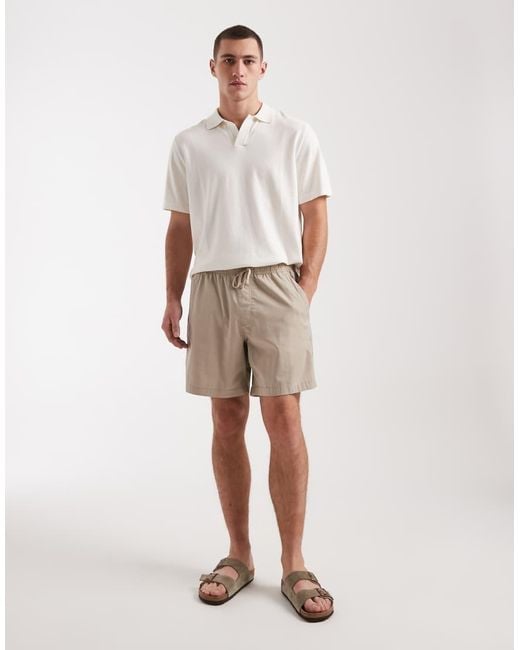 Hollister Natural Twill Pull On Shorts for men