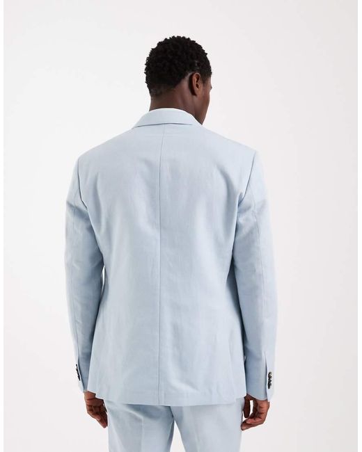 ASOS Blue Slim Suit Jacket for men