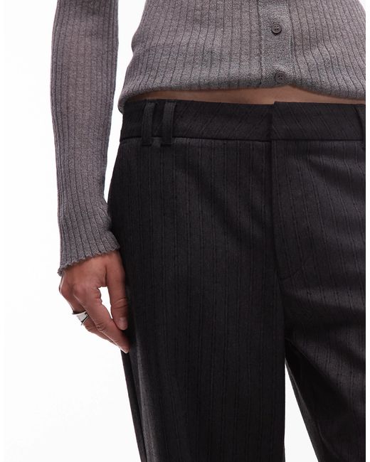 ASOS Gray Tailored Low Rise Mensy Trousers