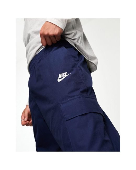 Nike Blue Club Woven Cargo Trousers for men