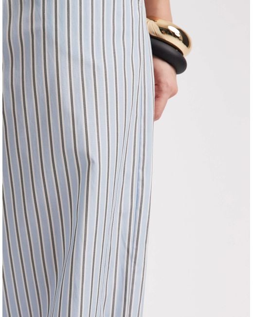 ONLY Blue Pull On Wide Leg Trousers
