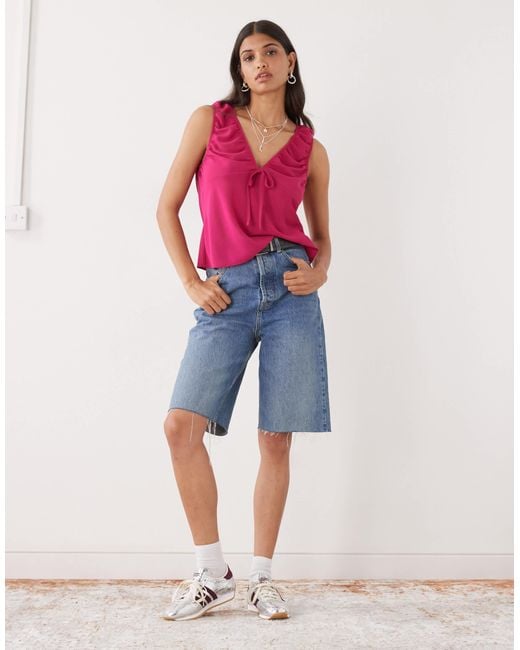 Collusion Pink Babydoll Chiffon Cami