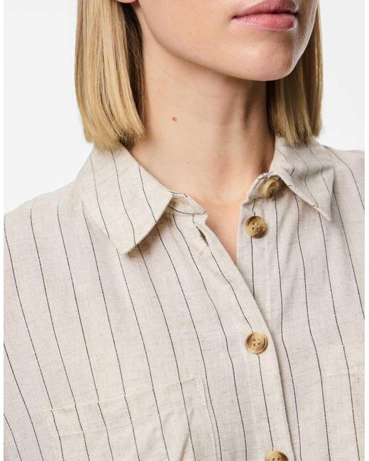 Pieces Natural Short Sleeved Shirt