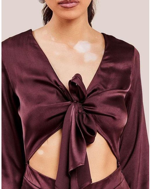 Goddiva Pink Cut Out Satin Jumpsuit