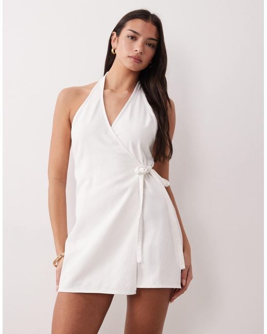 Rhythm Pink Wrap Mini Dress