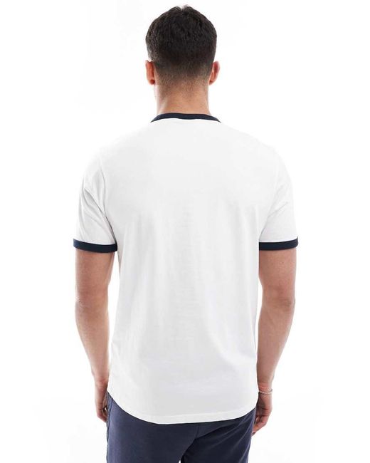 Lyle & Scott White T-Shirts Ringer T-Shirt for men