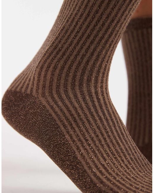Pieces Brown Glitter Socks