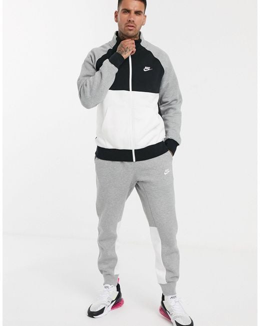 Nike Colour Block Tracksuit in Grey for Men | Lyst UK