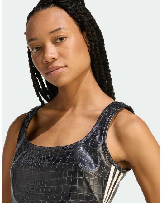 Adidas Originals Blue Pleather Corset