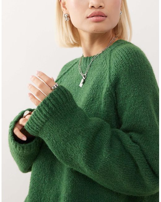 Weekday Green Oversized Jumper