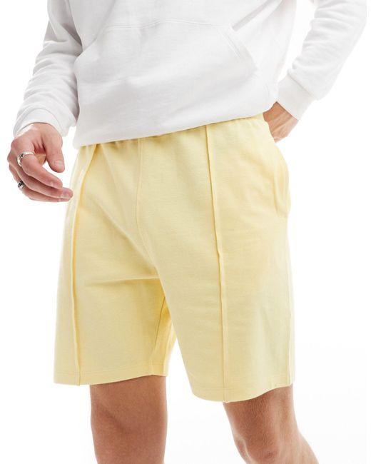 ASOS Natural Slim Pique Shorts for men