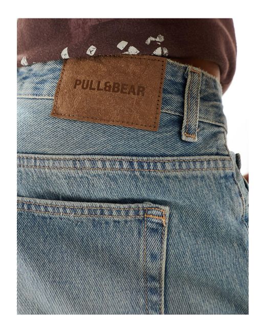 Jeans blu slavato standard fit di Pull&Bear in Blue da Uomo