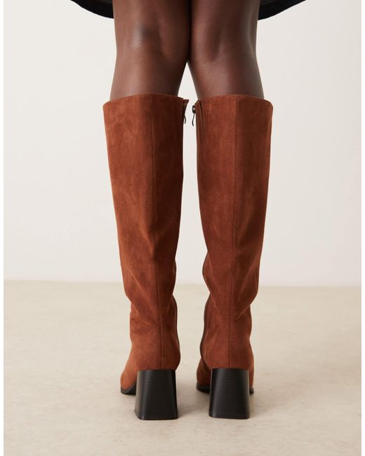 Raid Brown Ishbel Block Heeled Boots