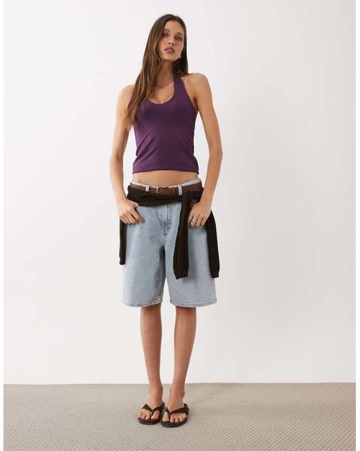 Cotton On Purple All Day Neck Halter
