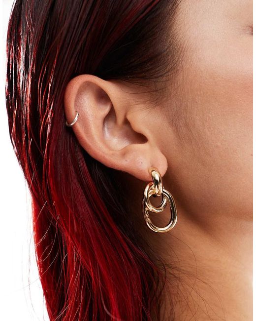 petit moments Red Statement Hooked Chain Earrings