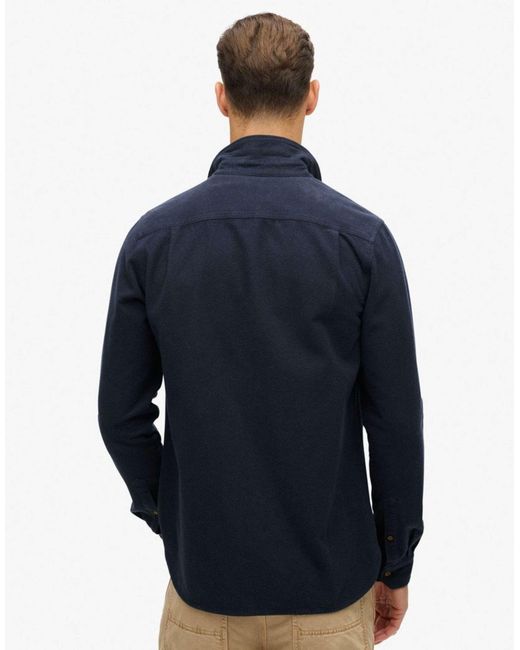 Superdry – trailsman – locker geschnittene hemdjacke in Blue für Herren