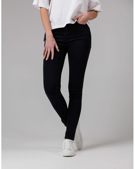 French Connection Black Cotton Blend Stretch High Rise Skinny Denim Jeans