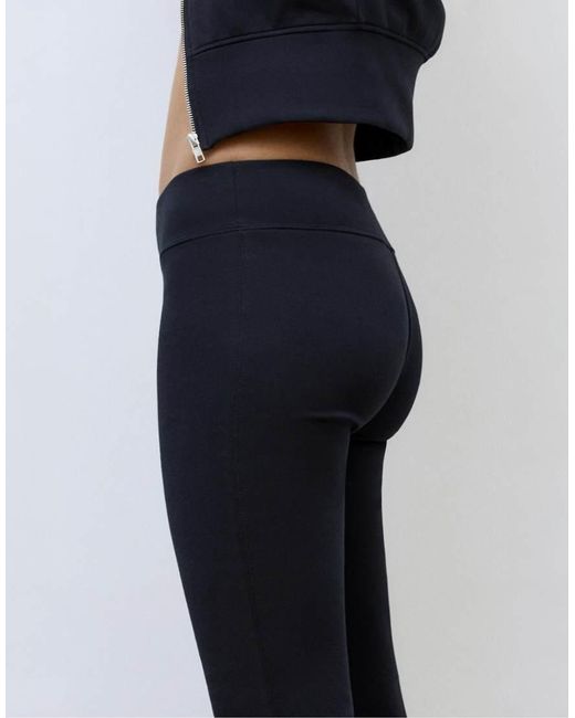 Pull&Bear Blue Interlock Flared Trousers