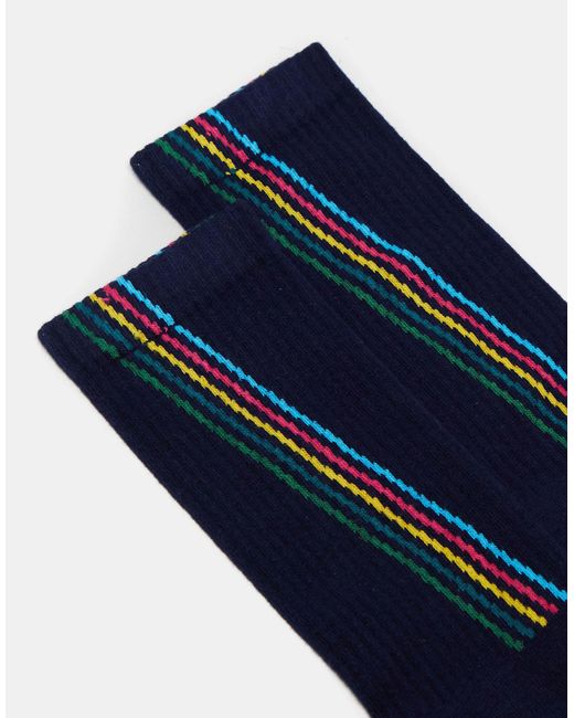 PS by Paul Smith Blue Paul Smith Socks With Logo Stripe for men