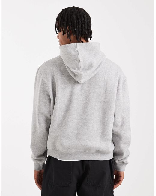 ASOS – essential – kastiger oversize-kapuzenpullover in Gray für Herren