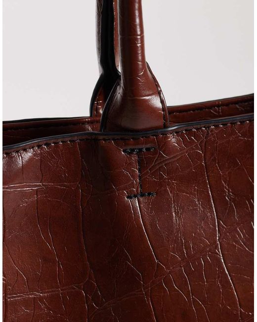 ASOS Brown Tote Bag With Double Handle