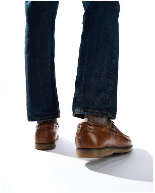 Base London Blue Stern Boat Shoe for men