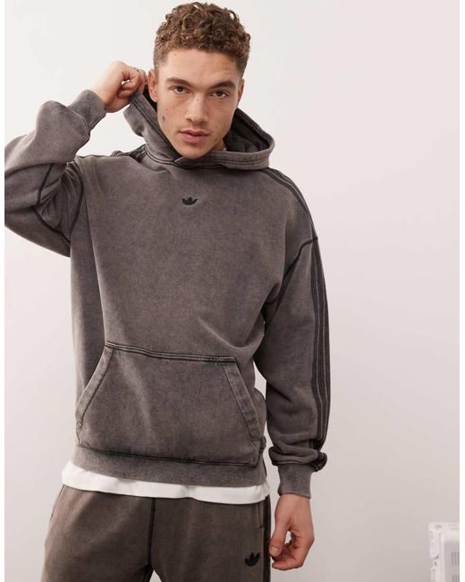 Sudadera Negra Con Capucha Premium Essentials De Adidas Originals de hombre de color Gray