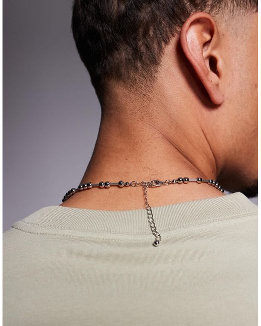ASOS – festival-perlenkette in Natural für Herren