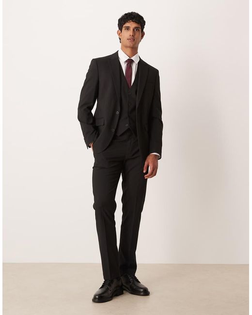 ASOS Black Slim Suit Pants for men