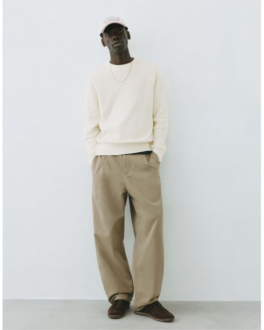 Pull&Bear Basic-pullover in White für Herren