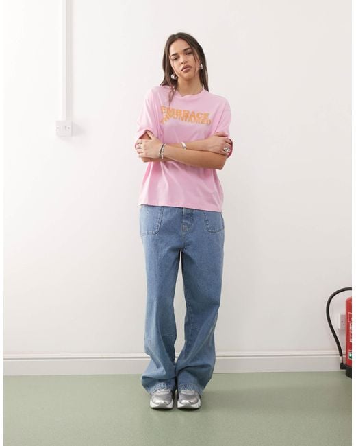 Noisy May Pink – oversize-t-shirt