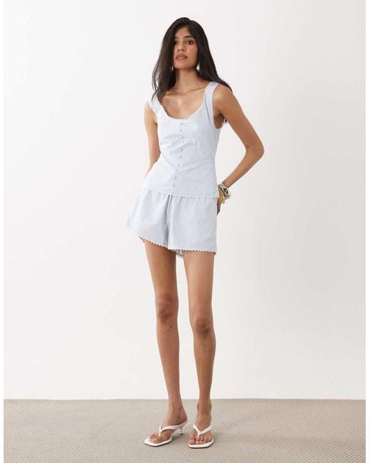 WeWoreWhat White Paperbag Short Mix And Match Co-Ord