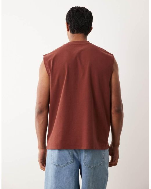 ASOS Red Oversized Tank for men