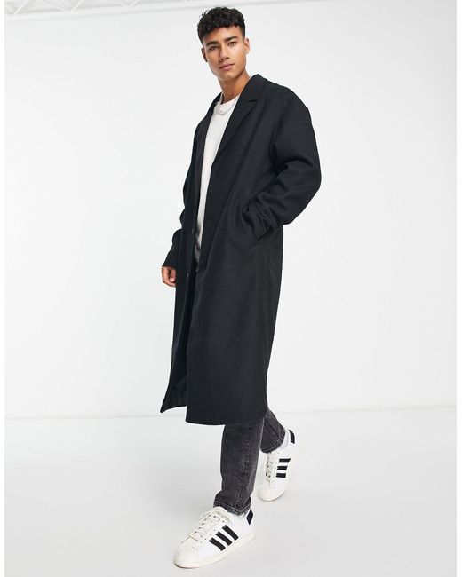 New Look Blue Overcoat With Wool for men