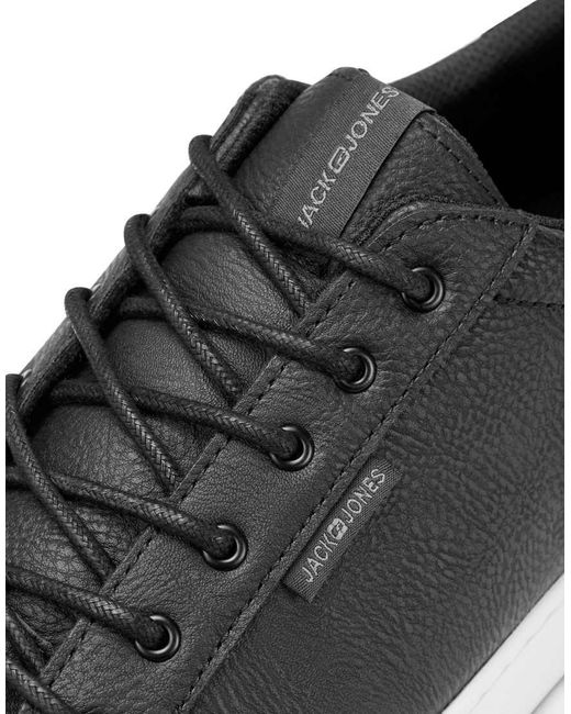 Jack & Jones Blue Faux Leather Sneakers for men