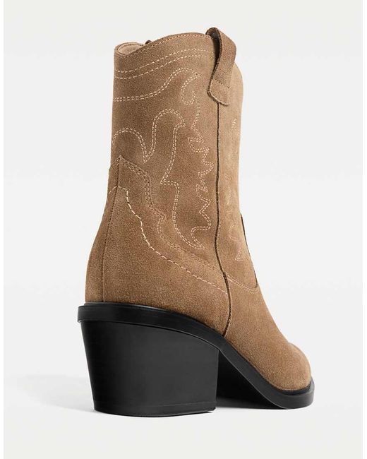 Stivaletti Da Cowboy di Stradivarius in Natural
