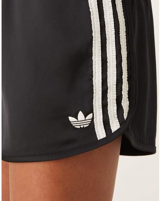 Adidas Originals White Satin Sprinter Shorts