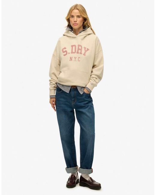 Superdry Natural Athletic Essentials Relaxed Hoodie
