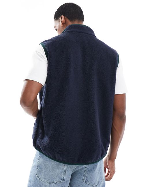 Gant – fleece-weste in Blue für Herren