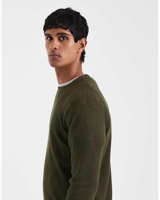 Hollister Green Long Sleeve Thermal Top for men