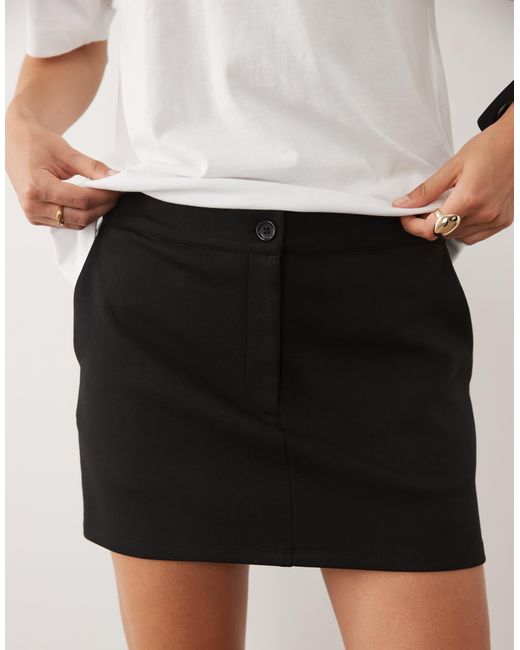 ASOS White Interlock Mini Skirt