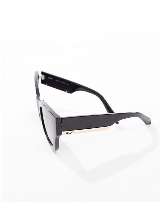 Quay - by the way - occhiali da sole squadrati neri di Quay in Gray