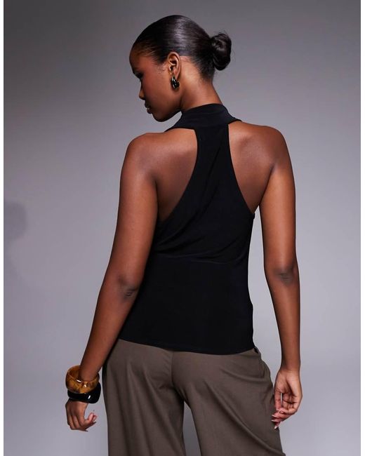 River Island Gray Halterneck Top